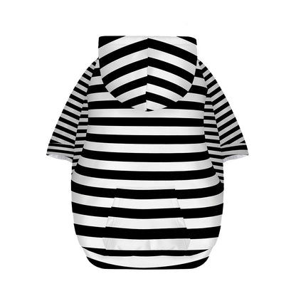 Black And White Torus Illusion Print Dog Zip Up Hoodie