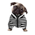 Black And White Torus Illusion Print Dog Zip Up Jacket