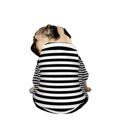 Black And White Torus Illusion Print Dog Zip Up Jacket