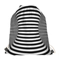 Black And White Torus Illusion Print Drawstring Bag