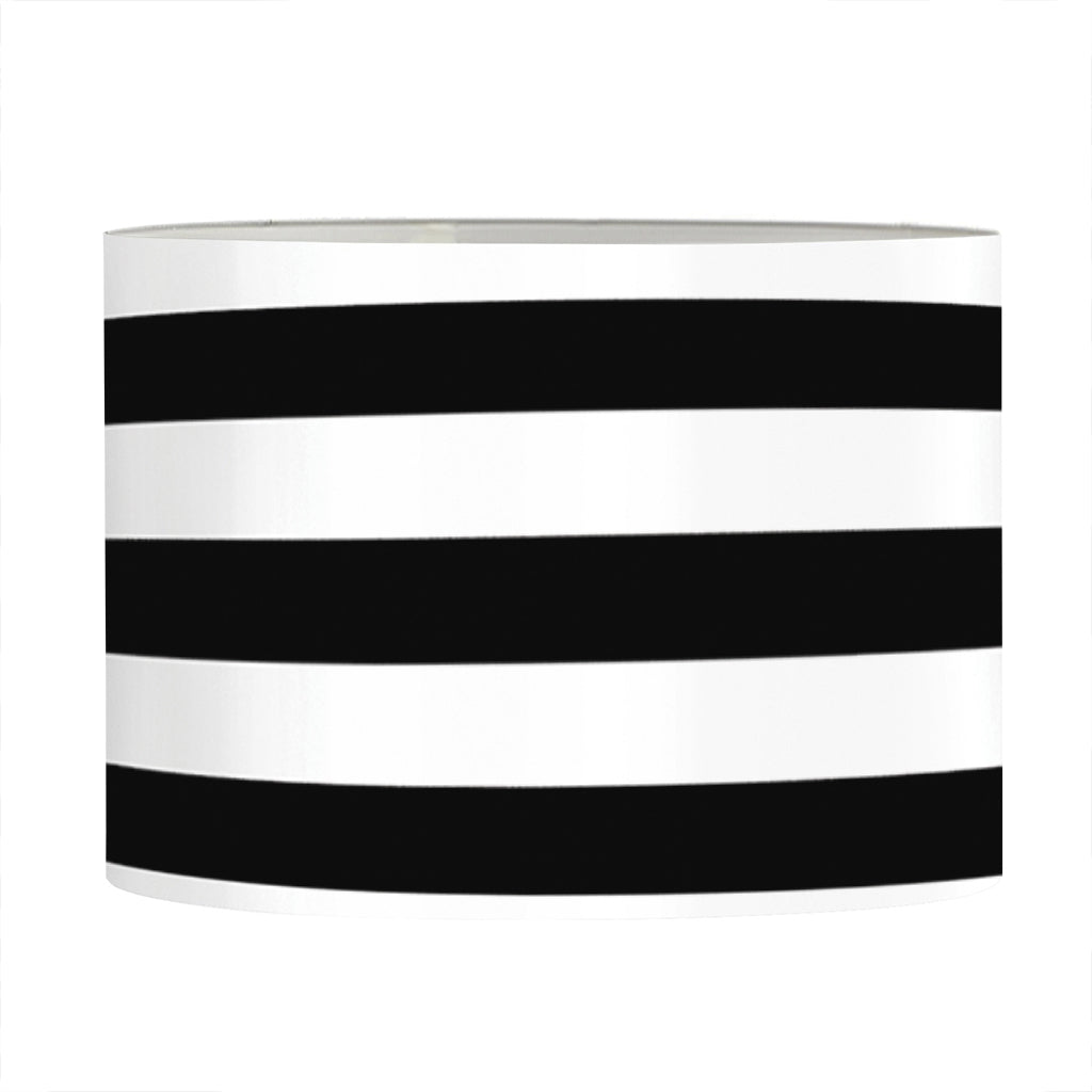 Black And White Torus Illusion Print Drum Lamp Shade