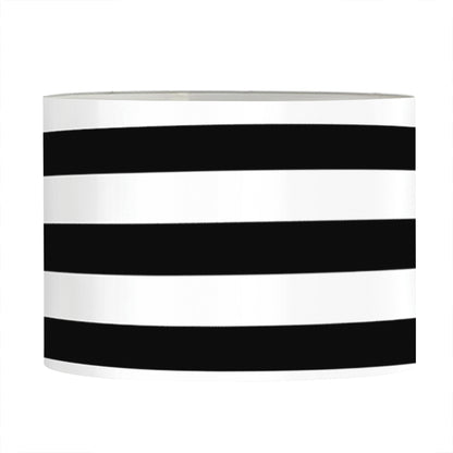 Black And White Torus Illusion Print Drum Lamp Shade