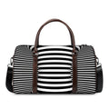Black And White Torus Illusion Print Duffel Bag