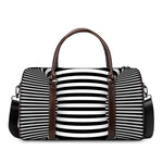 Black And White Torus Illusion Print Duffle Bag