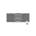 Black And White Torus Illusion Print Extended Mouse Pad