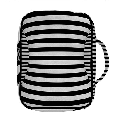 Black And White Torus Illusion Print Front Pocket Bible Bag
