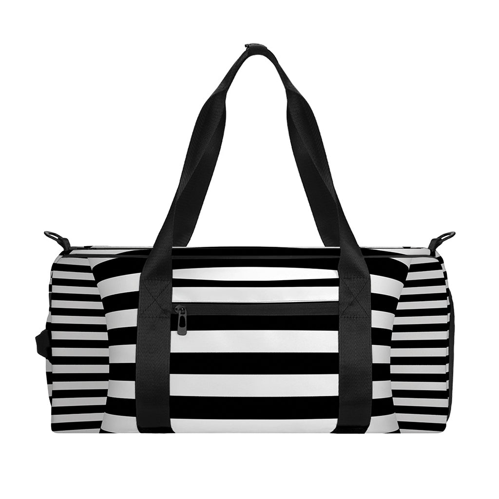 Black And White Torus Illusion Print Gym Bag