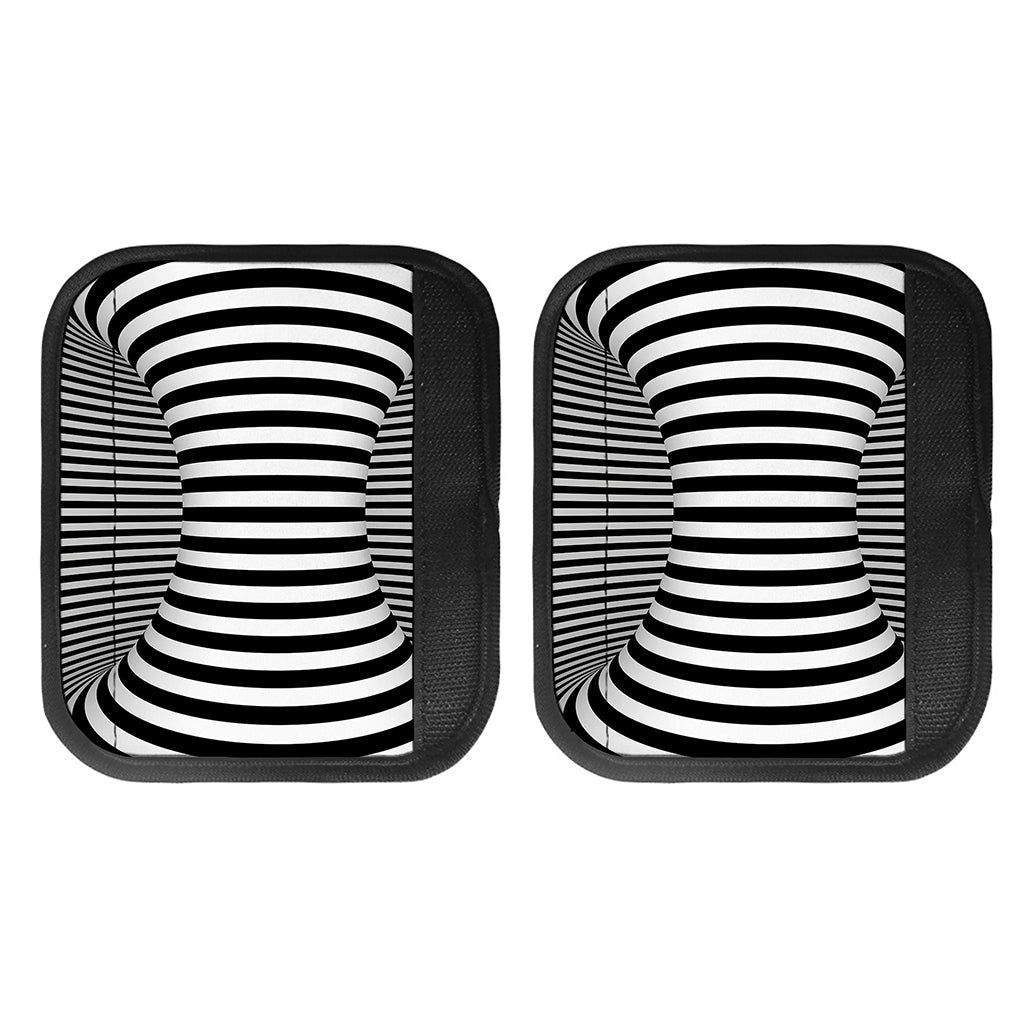 Black And White Torus Illusion Print Handle Covers