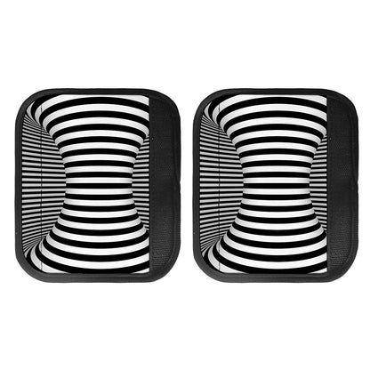 Black And White Torus Illusion Print Handle Covers