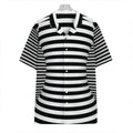 Black And White Torus Illusion Print Hawaiian Shirt