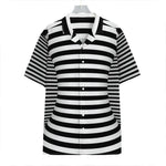 Black And White Torus Illusion Print Hawaiian Shirt