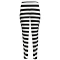 Black And White Torus Illusion Print High-Waisted Pocket Leggings