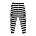 Black And White Torus Illusion Print Jogger Pants