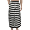 Black And White Torus Illusion Print Lantern Pants