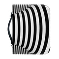 Black And White Torus Illusion Print Leather Bible Cover