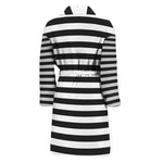 Black And White Torus Illusion Print Men's Bathrobe