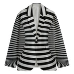 Black And White Torus Illusion Print Men's Blazer