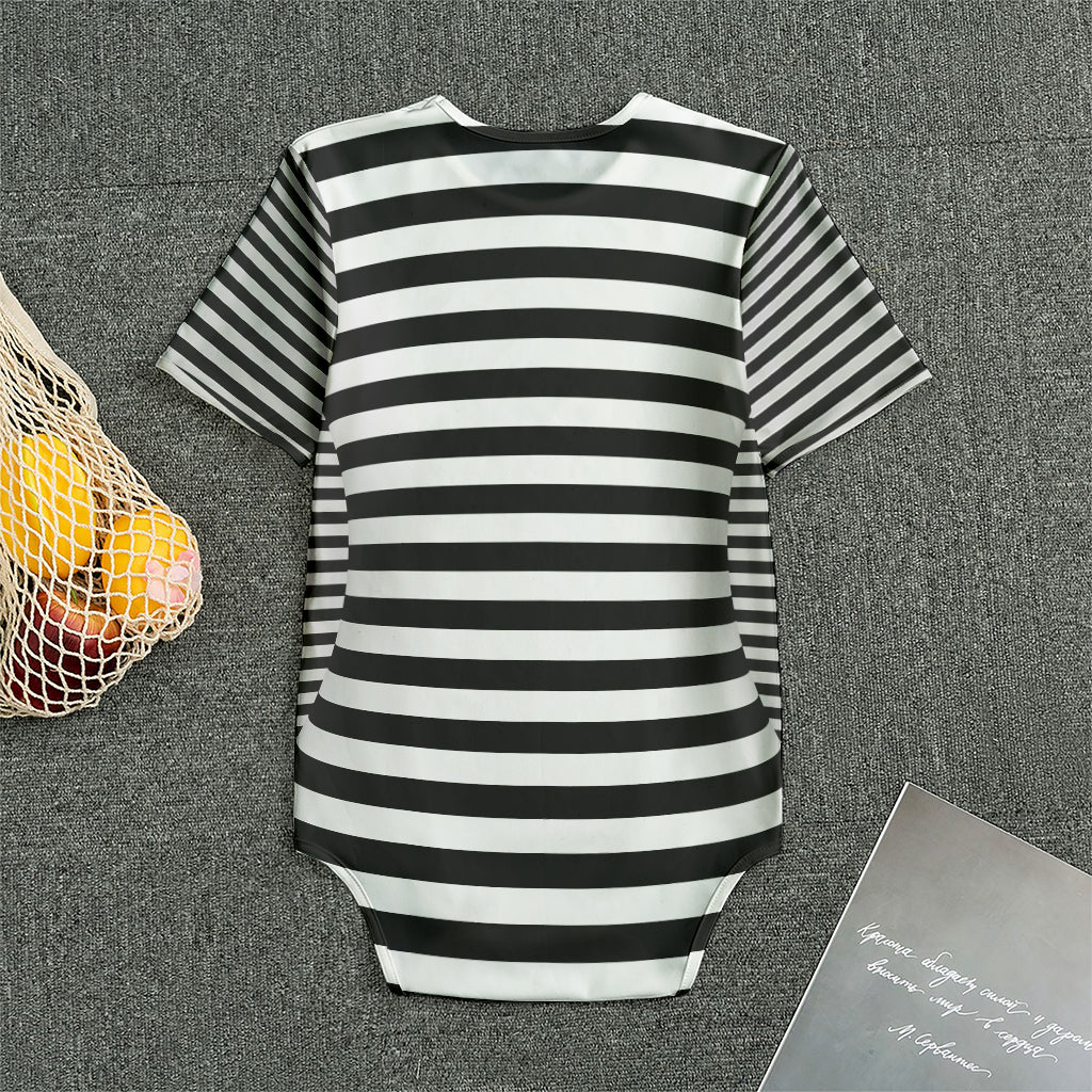 Black And White Torus Illusion Print Men's Bodysuit