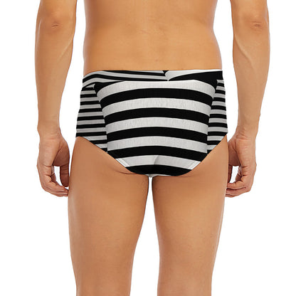 Black And White Torus Illusion Print Men's Briefs