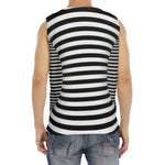 Black And White Torus Illusion Print Men's Fitness Tank Top