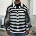 Black And White Torus Illusion Print Men's Shirt Jacket