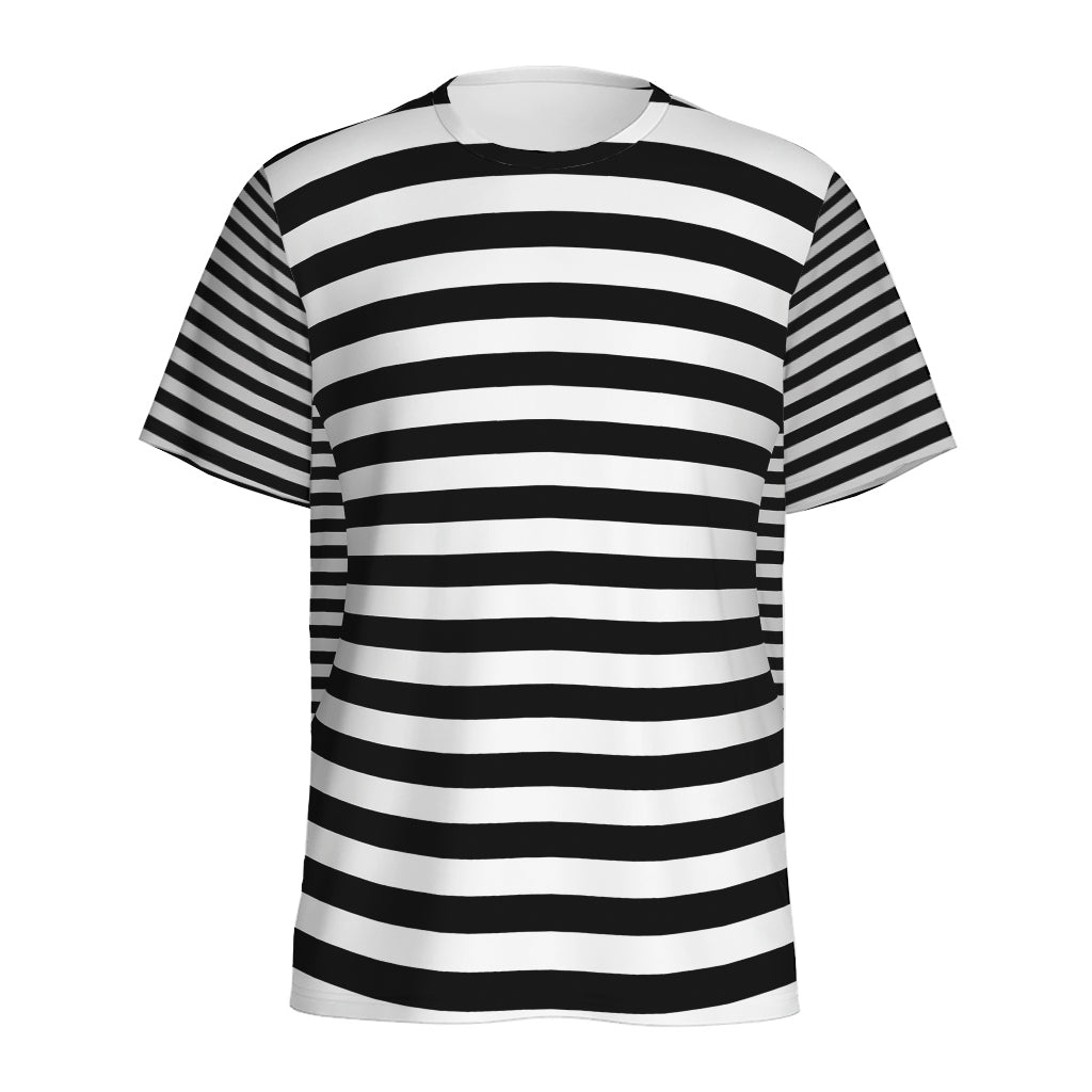 Black And White Torus Illusion Print Men's Sports T-Shirt