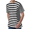 Black And White Torus Illusion Print Men's Velvet T-Shirt