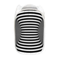 Black And White Torus Illusion Print Mesh Laundry Hamper