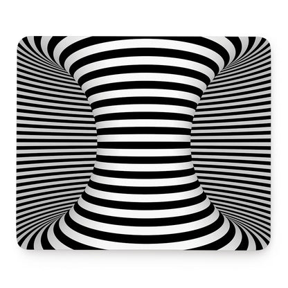 Black And White Torus Illusion Print Mouse Pad