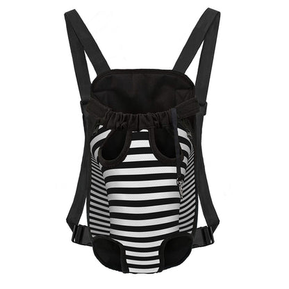 Black And White Torus Illusion Print Pet Carrier Backpack