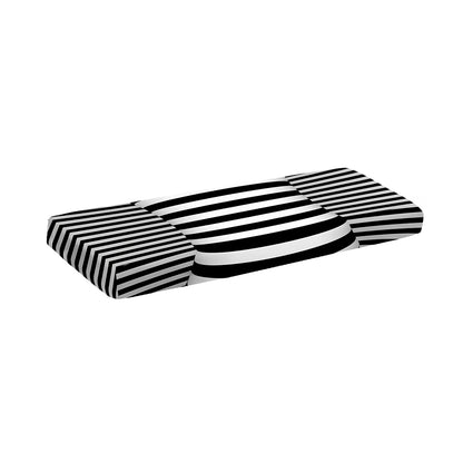 Black And White Torus Illusion Print Piano Keyboard Cover