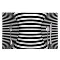 Black And White Torus Illusion Print Placemat
