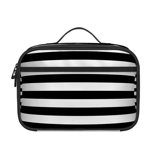 Black And White Torus Illusion Print Portable Lunch Bag