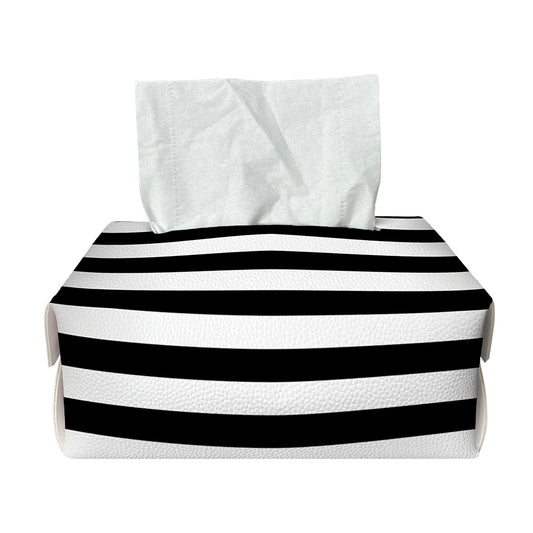 Black And White Torus Illusion Print Rectangle Tissue Box Cover