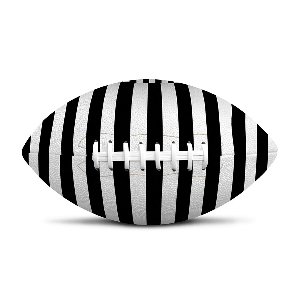 Black And White Torus Illusion Print Rugby Ball