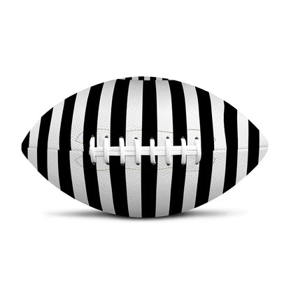 Black And White Torus Illusion Print Rugby Ball