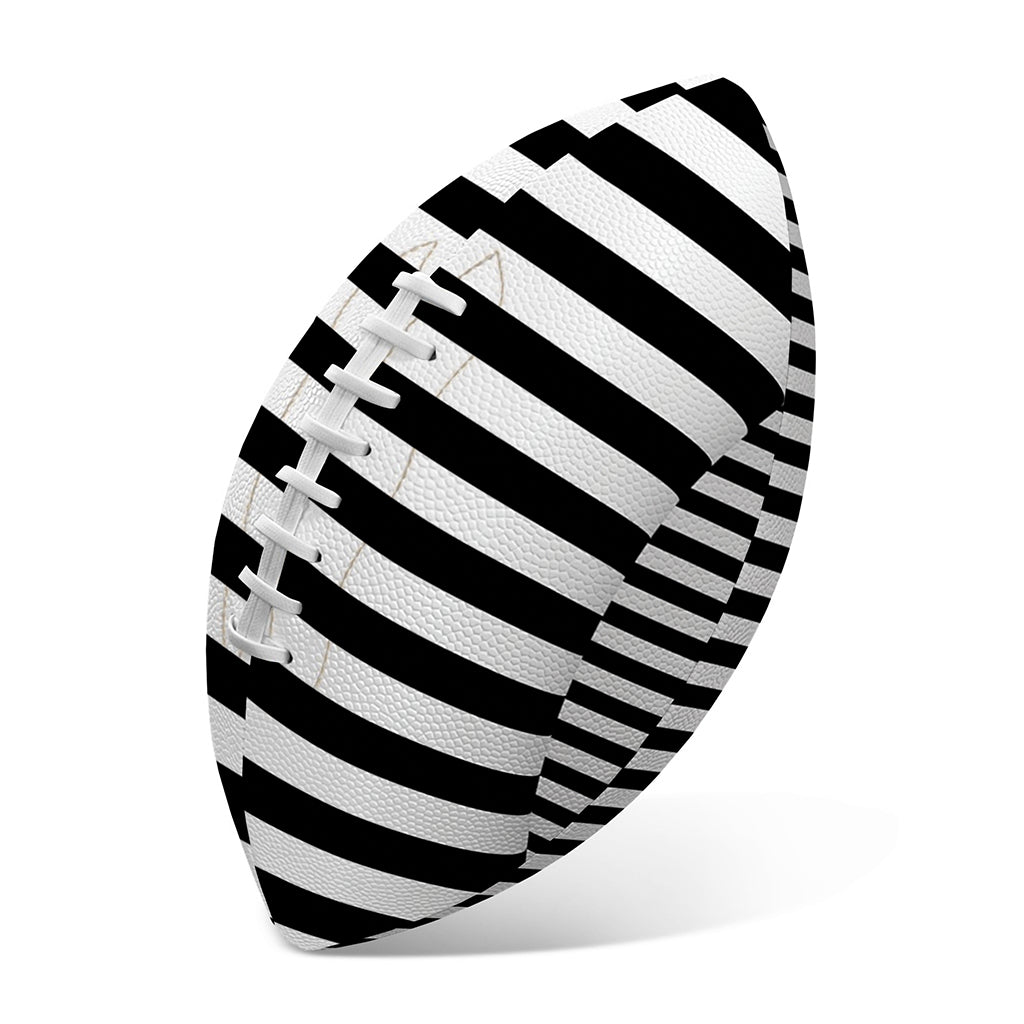 Black And White Torus Illusion Print Rugby Ball