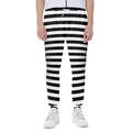 Black And White Torus Illusion Print Joggers