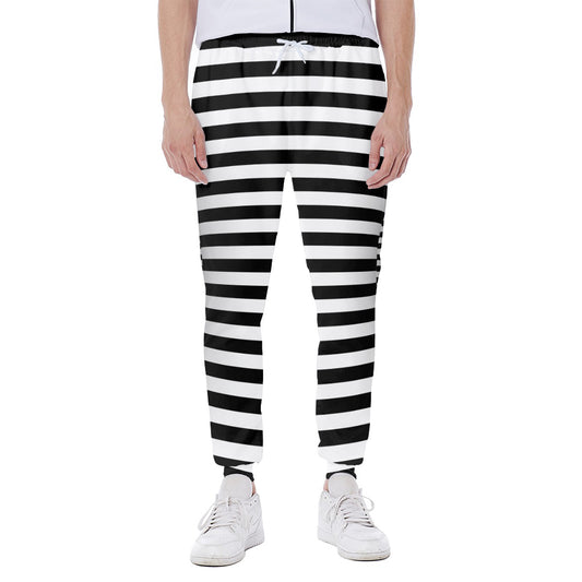 Black And White Torus Illusion Print Scuba Joggers