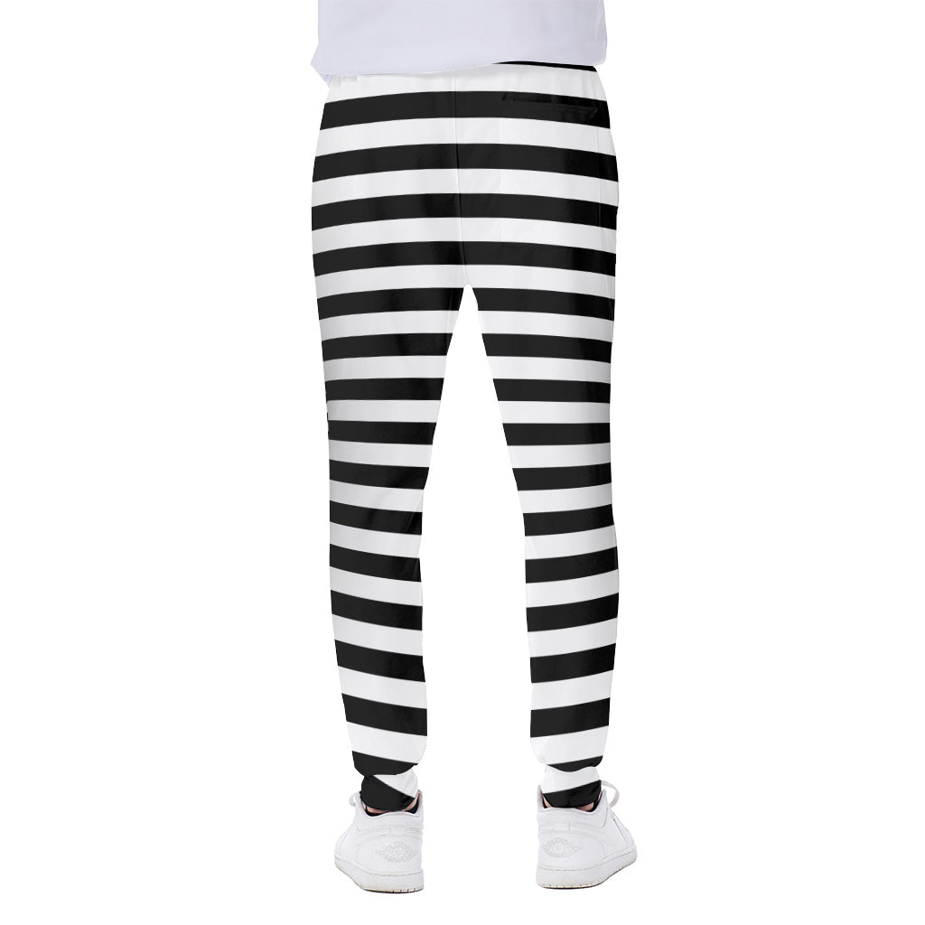 Black And White Torus Illusion Print Scuba Joggers