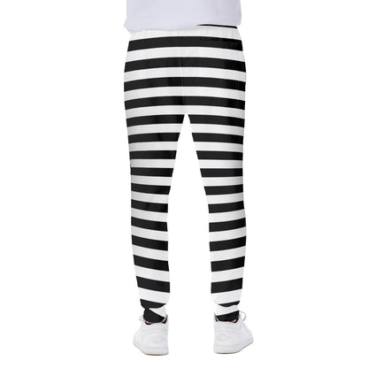 Black And White Torus Illusion Print Scuba Joggers