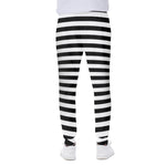 Black And White Torus Illusion Print Scuba Joggers