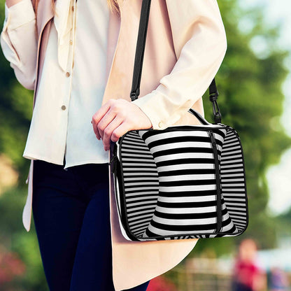 Black And White Torus Illusion Print Shoulder Strap Bible Bag