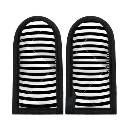 Black And White Torus Illusion Print Skillet Handle Cover