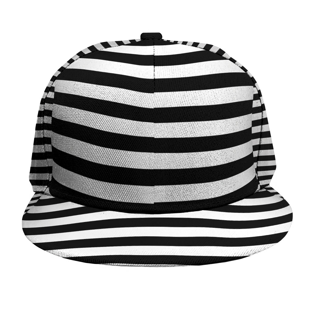Black And White Torus Illusion Print Snapback Cap