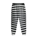 Black And White Torus Illusion Print Sweatpants