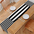 Black And White Torus Illusion Print Table Runner