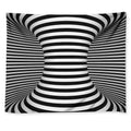 Black And White Torus Illusion Print Tapestry