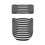 Black And White Torus Illusion Print Toilet Lid And Tank Cover Set