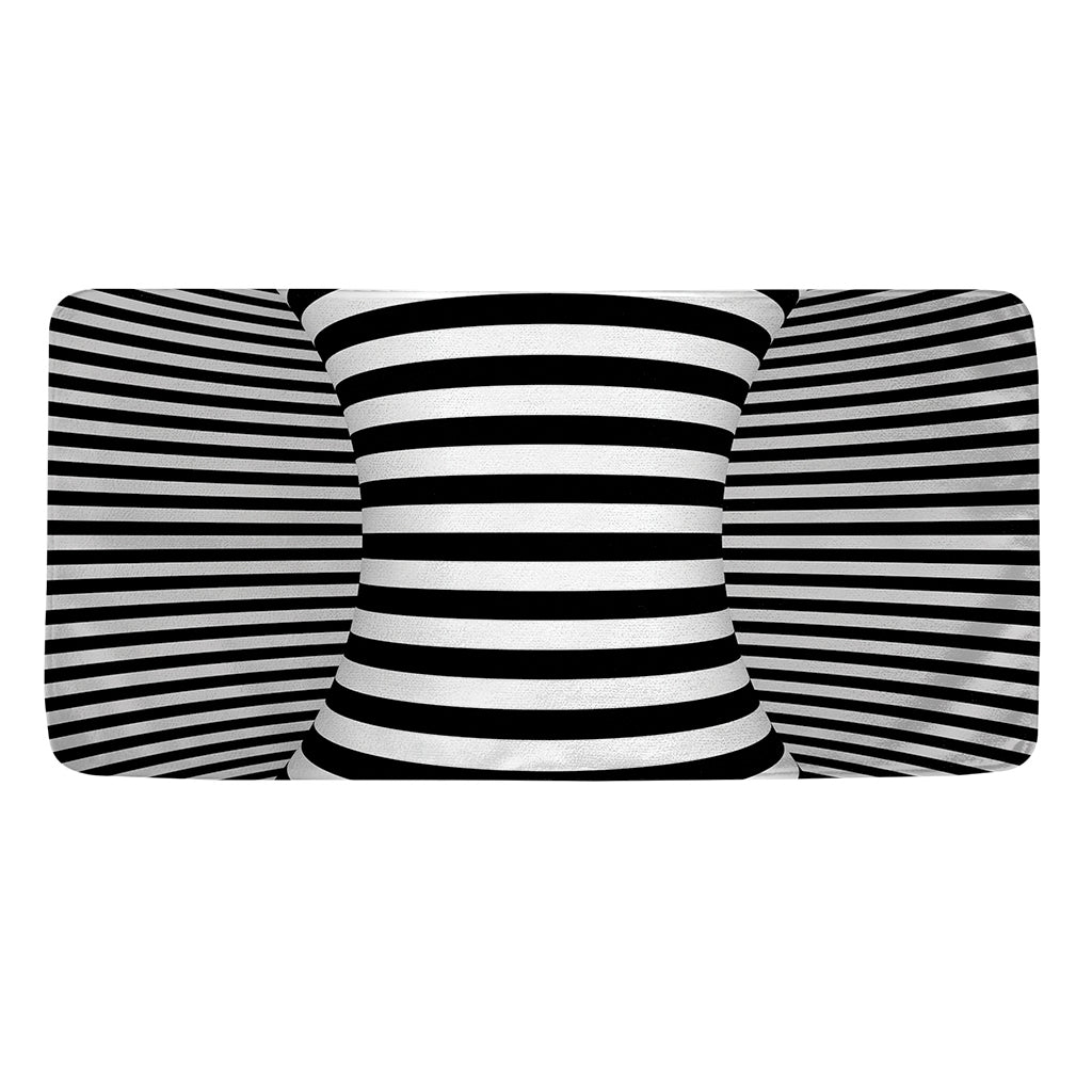 Black And White Torus Illusion Print Towel